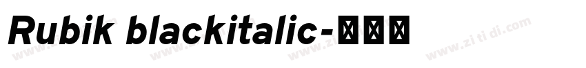Rubik blackitalic字体转换